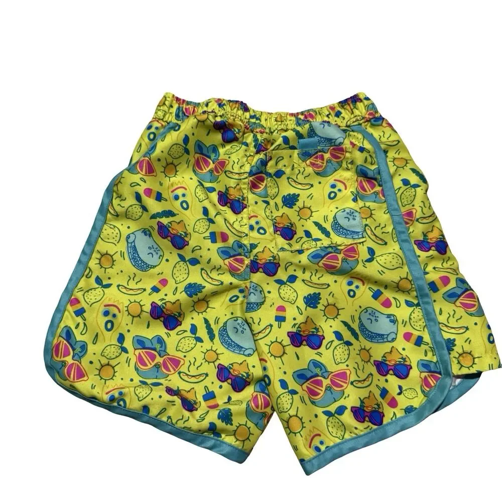 Disney Toy Story Forky Rex Boys' Yellow Swim Trunks size Small